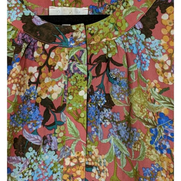 GLAM Floral Print Top - Size M - EUC - Picture 4 of 8
